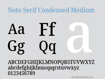 Noto Serif Condensed Medium Version 2.004; ttfautohint (v1.8.3) -l 8 -r 50 -G 200 -x 14 -D latn -f none -a qsq -X 