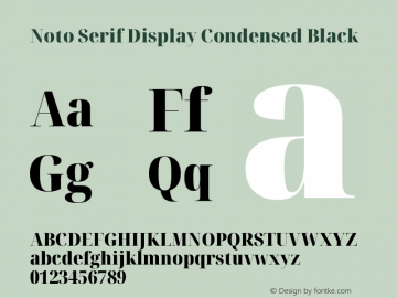 Noto Serif Display Condensed Black Version 2.003图片样张