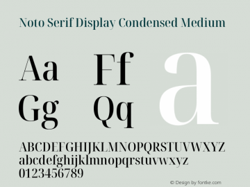 Noto Serif Display Condensed Medium Version 2.003图片样张