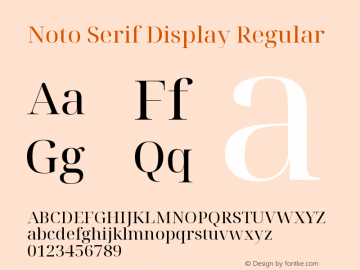 Noto Serif Display Regular Version 2.003图片样张