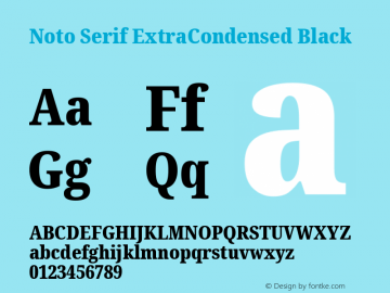 Noto Serif ExtraCondensed Black Version 2.004; ttfautohint (v1.8.3) -l 8 -r 50 -G 200 -x 14 -D latn -f none -a qsq -X 