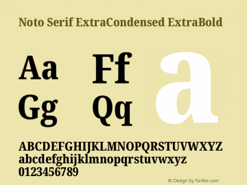 Noto Serif ExtraCondensed ExtraBold Version 2.004图片样张