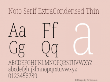 Noto Serif ExtraCondensed Thin Version 2.004; ttfautohint (v1.8.3) -l 8 -r 50 -G 200 -x 14 -D latn -f none -a qsq -X 