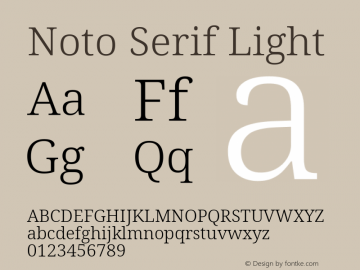 Noto Serif Light Version 2.004; ttfautohint (v1.8.3) -l 8 -r 50 -G 200 -x 14 -D latn -f none -a qsq -X 