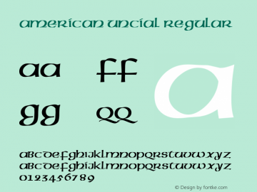 American Uncial Regular Version 001.005图片样张