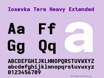 Iosevka Term Heavy Extended Version 5.0.8图片样张