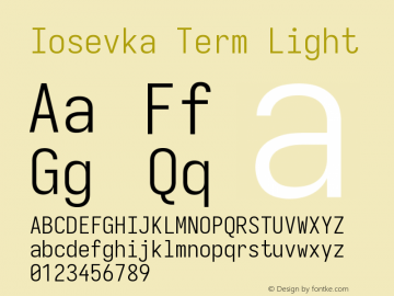 Iosevka Term Light Version 5.0.8图片样张