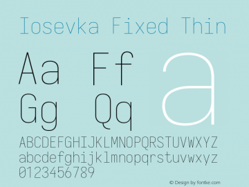 Iosevka Fixed Thin Version 5.0.8图片样张