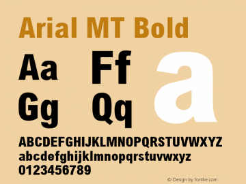 Arial MT Bold 001.003图片样张