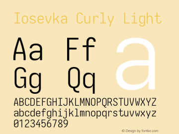 Iosevka Curly Light Version 5.0.8图片样张