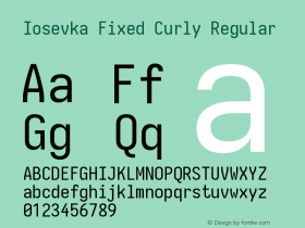 Iosevka Fixed Curly Version 5.0.8 Font Sample