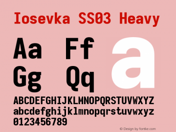 Iosevka SS03 Heavy Version 5.0.8图片样张