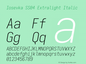 Iosevka SS04 Extralight Italic Version 5.0.8图片样张