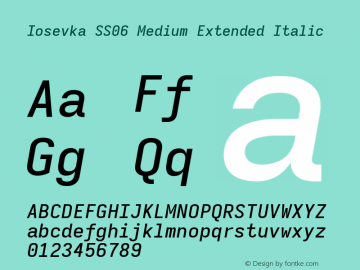 Iosevka SS06 Medium Extended Italic Version 5.0.8图片样张