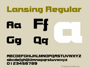 Lansing Regular Brendel            :10.12.1994 Font Sample