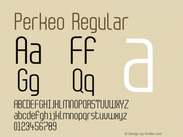 Perkeo Regular Brendel            :25.08.1995 Font Sample