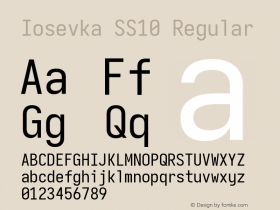 Iosevka SS10 Version 5.0.8 Font Sample