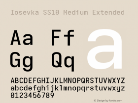 Iosevka SS10 Medium Extended Version 5.0.8 Font Sample