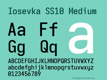Iosevka SS10 Medium Version 5.0.8图片样张