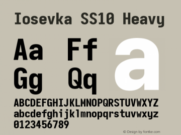 Iosevka SS10 Heavy Version 5.0.8 Font Sample