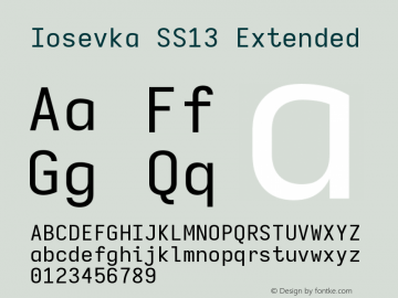 Iosevka SS13 Extended Version 5.0.8图片样张