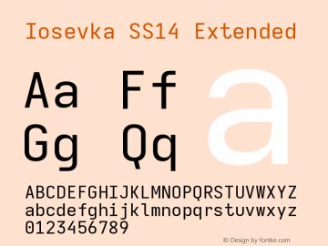 Iosevka SS14 Extended Version 5.0.8 Font Sample