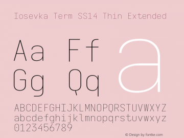 Iosevka Term SS14 Thin Extended Version 5.0.8图片样张