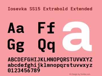 Iosevka SS15 Extrabold Extended Version 5.0.8图片样张