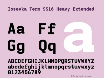 Iosevka Term SS16 Heavy Extended Version 5.0.8图片样张