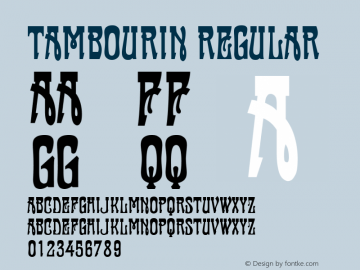 Tambourin Regular Brendel            :10.12.1994 Font Sample