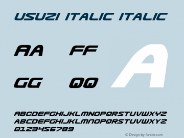 Usuzi Italic Italic 2图片样张