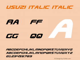 Usuzi Italic Italic 2图片样张