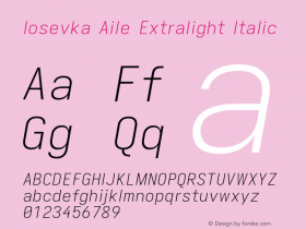 Iosevka Aile Extralight Italic Version 5.0.8图片样张