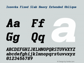 Iosevka Fixed Slab Heavy Extended Oblique Version 5.0.8; ttfautohint (v1.8.3)图片样张