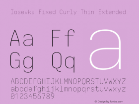 Iosevka Fixed Curly Thin Extended Version 5.0.8; ttfautohint (v1.8.3)图片样张
