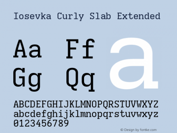 Iosevka Curly Slab Extended Version 5.0.8; ttfautohint (v1.8.3)图片样张