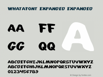 Whatafont Expanded Expanded 2 Font Sample