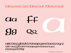 American Uncial Normal Macromedia Fontographer 4.1.5 9/4/98图片样张