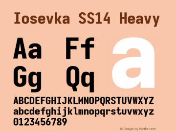 Iosevka SS14 Heavy Version 5.0.8; ttfautohint (v1.8.3)图片样张