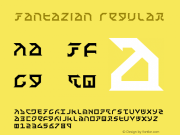 Fantazian Regular 1 Font Sample