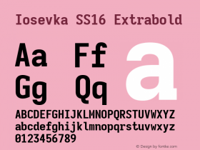 Iosevka SS16 Extrabold Version 5.0.8; ttfautohint (v1.8.3)图片样张