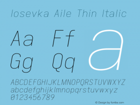 Iosevka Aile Thin Italic Version 5.0.8; ttfautohint (v1.8.3)图片样张