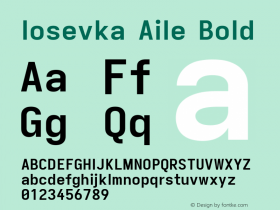 Iosevka Aile Bold Version 5.0.8; ttfautohint (v1.8.3)图片样张