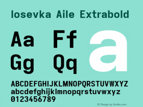 Iosevka Aile Extrabold Version 5.0.8; ttfautohint (v1.8.3)图片样张