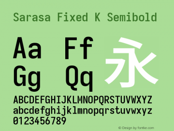 Sarasa Fixed K Semibold Version 0.18.7图片样张