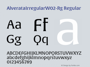 Alverata Irregular W02 Regular Version 1.00图片样张