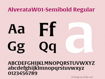 Alverata W01 Semibold Version 1.10图片样张