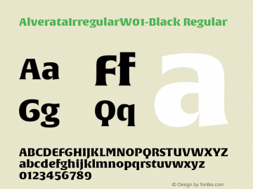 Alverata Irregular W01 Black Version 1.00图片样张