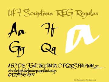 LHF Scriptana REG Regular (1)  www.letterheadfonts.com Font Sample