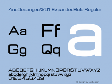 AnaDesanges W01 Expanded Bold Version 1.00图片样张